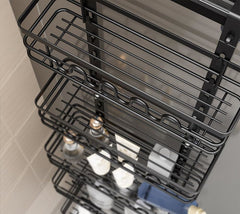 CARLA HOME 4 Tier Adjustable Baskets Over Door Pantry Organiser for Home Kitchen-1992735292326547462