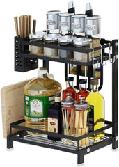 CARLA HOME 2-Tier Kitchen Spice Rack Organizer Storage Shelf for Condiments, Oil Bottles, Utensils, Cutting Board & More-1992735302300602368