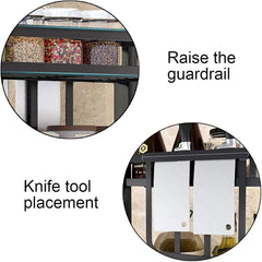 CARLA HOME 2-Tier Kitchen Spice Rack Organizer Storage Shelf for Condiments, Oil Bottles, Utensils, Cutting Board & More-1992735302300602372