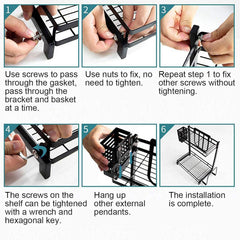 CARLA HOME 2-Tier Kitchen Spice Rack Organizer Storage Shelf for Condiments, Oil Bottles, Utensils, Cutting Board & More-1992735302300602374