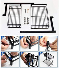 CARLA HOME 2-Tier Kitchen Spice Rack Organizer Storage Shelf for Condiments, Oil Bottles, Utensils, Cutting Board & More-1992735302300602375