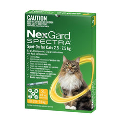 NexGard Spectra Spot-on Cats 2.5-7.5kg 3pk-1973193603236892674