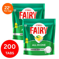 Fairy All In One x 200 Lemon Dishwasher Tablets-1984023725980389376