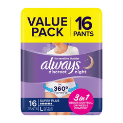 Always Discreet Underwear Night Pants Large 16pk-1984023715385577474