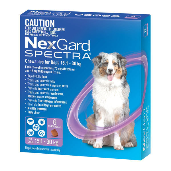 NexGard Spectra Dogs 15.1-30kg 6pk-1973193602712604674