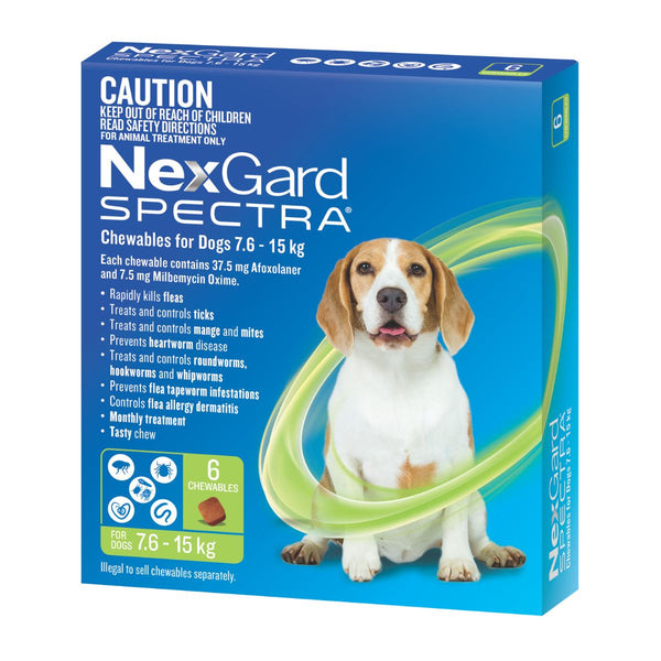 NexGard Spectra Dogs 7.6-15kg 6pk-1973193603060731904