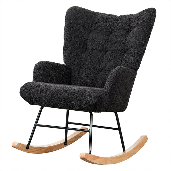 Levede Fleece Rocking Chair-1973193438832758784
