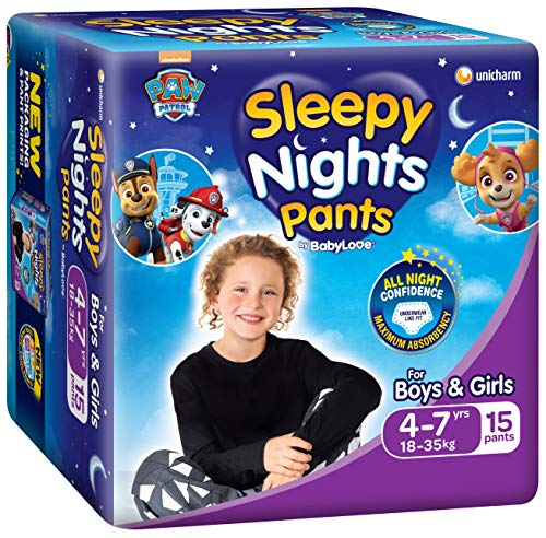 BabyLove 60 Piece (4 Pack x 15) Bulk Sleepy Nights Overnight Nappy Pants 18-35kg (4-7 Years)